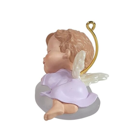 Hallmark Ornament Mary's Angels Iris Series Sleeping Angel on Cloud 1991 Vintage - Picture 4 of 11